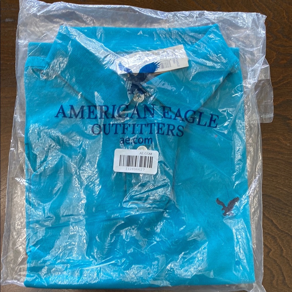 American Eagle Blue Polo Shirt